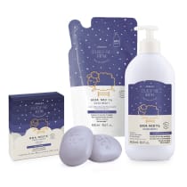 Combo Cuide-se Bem Boa Noite: 2 Sabonetes em Barra 80g cada + Loção Corporal 400ml + Refil 400ml