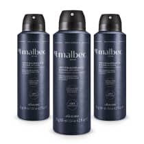 Combo Malbec Noir: Desodorante Antitranspirante Aerossol 75g (3 unidades)