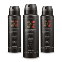 Combo Quasar Brave: Desodorante Antitranspirante Aerossol 75g (3 unidades)