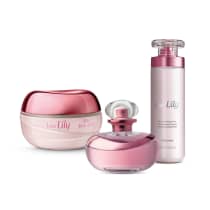 Combo Love Lily: Eau de Parfum 75ml + Bruma Corporal 200ml + Creme Acetinado 250g
