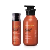 Combo Nativa SPA Ginseng e Cafeína: Loção Drenante 400ml + Body Splash 200ml