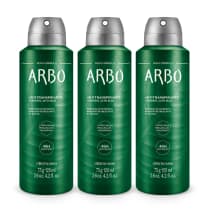 Combo Arbo: Desodorante Antitranspirante Aerossol 75g (3 unidades)