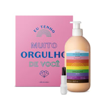 Combo Presente Orgulho: Balm Labial Intense 3,2g + Loção Corporal Cuide-se bem 400ml + Caixa de Presente