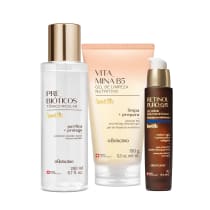 Combo Botik Cuidados Noturnos: Gel de Limpeza 150g + Tônico Facial 200ml + Gel Creme Redutor de Rugas 30g