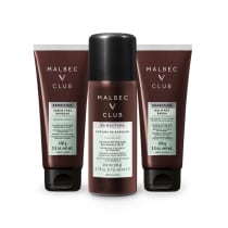 Combo Malbec Club Sensitive: Espuma para Barbear 200ml + Creme Para Barbear 100g + Balm Pós-Barba 100g