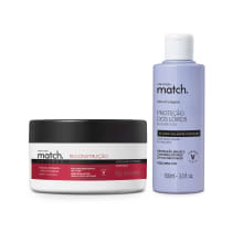 Combo Match Science Reconstrução: Máscara Capilar 250g + Fluido Selador 100ml
