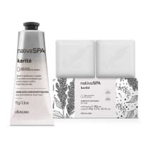 Combo Presente Nativa SPA Karité: Creme Hidratante de Mãos 75g + 2 Sabonetes em Barra 90g cada