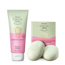 Combo Cuide-se Bem Bendito Cacto: Loção Corporal 200ml + 2 Sabonetes em Barra 80g cada