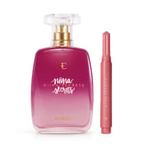 Combo Niina Secrets: Desodorante Colônia + Batom Gloss Stick Malva Lírio