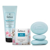 Combo Instance Algodão e Jasmim: 3 Sabonetes em Barra 85g cada + Loção Corporal 200ml