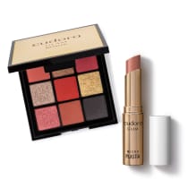 Combo Glam: Palette Metallic + Batom Nude Rosado Microplastia 3,3g