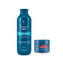 Combo Siàge Men: Shampoo Anticaspa 250ml + Pomada Modeladora Efeito Matte 90g