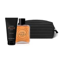 Combo Eudora Pulse Action: Desodorante Colônia 100ml + Balm Pós-Barba 75g + Nécessaire