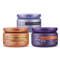 Combo Máscara Capilar Siàge: Acelera o Crescimento 250g + Liso Intenso 250g + Óleos Poderosos 250g