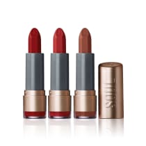 Kit 3 Batons Soul Kiss Me Efeito Matte Vermelho Moderno + Marrom Tendência + Vermelho Paparazzi