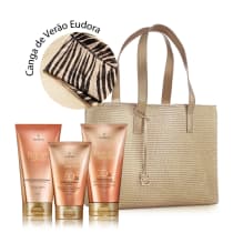 Kit Dias de Sol Protetor + Bronzeador + Canga + Bolsa Tropical
