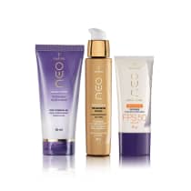 Kit Neo Dermo Etage Restaurador Multifuncional + Serum Facil Gold Total + Protetor Solar Facial Defense FPS 50