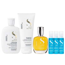 Imagem do produto Kit Alfaparf Semi Di Lino Diamond - Shampoo 250ml + Condicionador 200ml + Cristalli 50ml + 3x Ampola 13ml