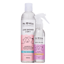 Kit Mr. Miss Mr. & Miss Pet Cosméticos para Pet - Desodorante Colônia 150ml + Shampoo 2X1 500ml