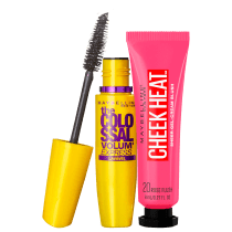 Kit Maybelline Look de Verão - Blush em Gel 8ml + Máscara de Cílios 9,2ml