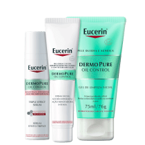 Kit Eucerin DermoPure Oil Control Trio (3 Produtos)