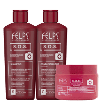 Kit Felps Professional S.O.S. Reconstrução Trio Home Care (3 Produtos)
