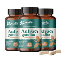 Imagem do produto Kit 03 Ashwaga Indiano 1000mg por dose Reavita  60 Cáps – Força e Energia