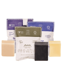 Kit Roma Natural Shampoo e Condicionador em Barra & Sabonete Argila Verde (3 Produtos)