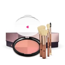 Kit Pó Multiefeitos Bronze + Kit Pincéis Bronze + Caixa Cubo G