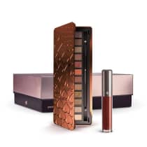 Kit Paleta de Sombras Adoro Bronzes + Batom Líquido Supermate Ruivoli + Caixa Cubo G