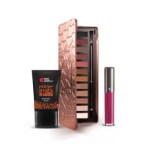 Kit Paleta Adoro Rosês + Primer Instamatte + Batom Líquido Supermate Metálico Vermeluz