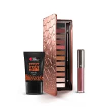 Kit Paleta Adoro Rosês + Primer Instamatte + Batom Líquido Supermate Metálico Malvaluz