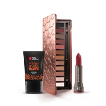 Kit Paleta Adoro Rosês + Primer Instamatte + Batom Mate Alta Pigmentação Vermelhou