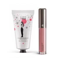Kit Creme Hidratante Mãos Lado Rosa + Batom Líquido Supermate Rosetali
