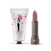 Kit Creme Hidratante Mãos Lado Rosa + Batom Mate Alta Pigmentação Rosetom