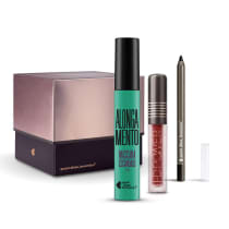 Kit Máscara de Cílios Escândalo Preti + Batom HD Power Matte Vermelhohd Lápis Olhos Pretuco + Caixa Cubo M