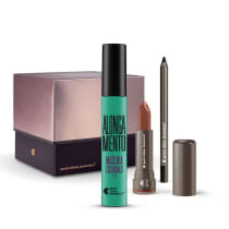 Kit Máscara de Cílios Escândalo Preti + Batom Hidratante Caramelindo + Lápis Olhos Pretuco