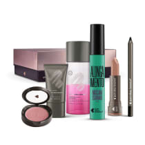 Kit Máscara de cílios Escândalo Preti + Lápis Olhos Pretuco + Primer Instamatte + Blush Rosita + Demaquilante Bifásico + Batom Hidratante Nudelinda
