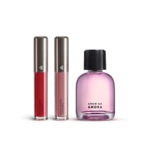 Kit Desodorante Colônia Amor na Amora + Batons Líquido