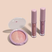 Kit Super Glossy & Rosé: Blush + Gloss Rose Brilho Próprio + Avelã Iluminado
