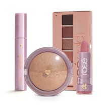 Kit Seja Luz Rosé Gold: Paleta Rosé Gold + Batom + Máscara + Blush Bronze
