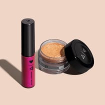 Combo QDB Beats Rosa: Batom Gloss Iluminado 5,4ml + Glitter Em Gel 5g