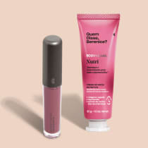 Combo Make e Cuidados: Creme Hidratante para Mãos Romã + Batom Líquido Supermate Rosetali