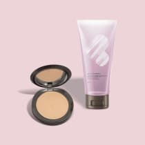 Combo Cuidados com o Rosto: Sabonete Líquido Demaquilante 90ml + Pó Compacto Facial Cor 4 6g