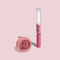 Combo QDB 7Belo: Blush Cremoso Coral Natural + Batom Duo Gloss Iogurte Nostalgia