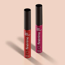 Combo Batom Líquido Mate Finérrimo: Malva Tô Belíssima 5ml + Vermelho Tô com Tudo 5ml
