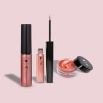Combo Make QDB Beast : Blush Cremoso Rose 5g + Batom Líquido Iluminado Rose 5,4ml + Delineador Líquido Peel Off Rosa 3,2g