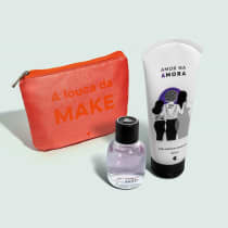 Combo Presente: Nécessaire A Louca Da Make QDB + Desodorante Colônia 75ml + Loção Desodorante Hidratante 200ml