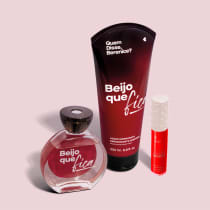 Combo QDB: Desodorante Colônia 75ml + Loção Hidratante Desodorante 200ml + Gloss Labial Vermelho