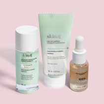 Combo Skin.q: Gel de Limpeza 150ml + Sérum Restaurador 30ml + Solução Renovadora 110ml